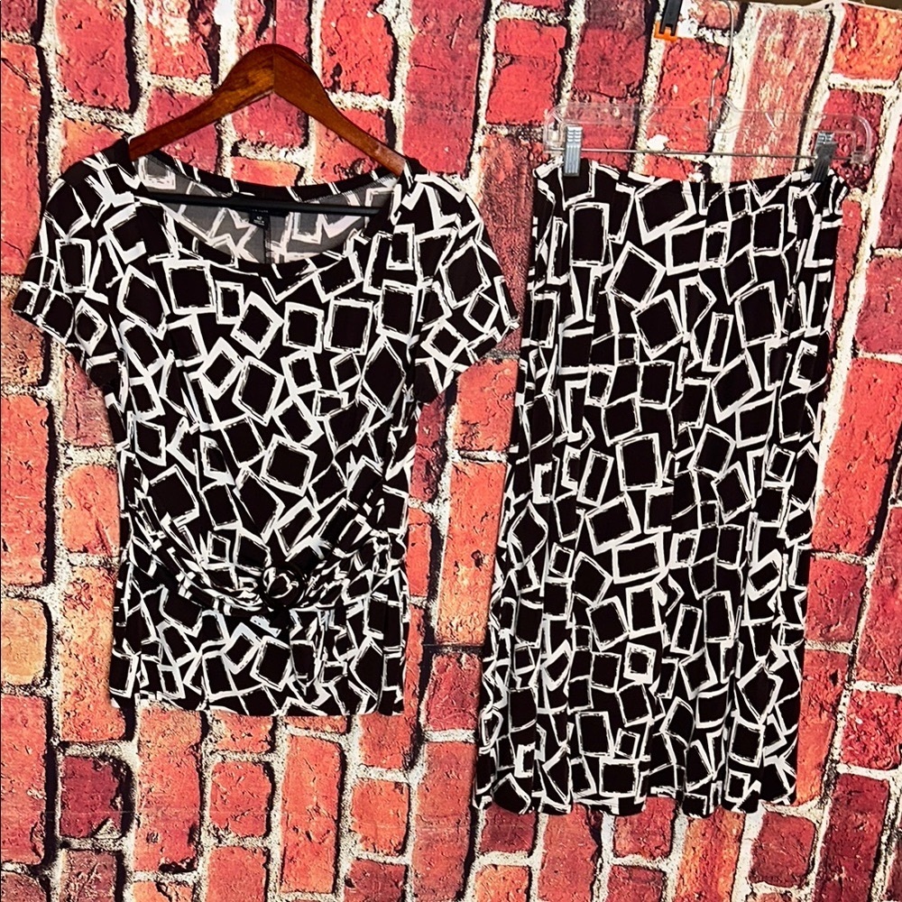 Perceptions New York Brown & White Two-Piece Set Size 12